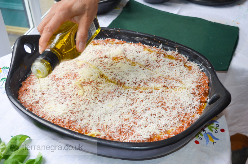 Lasagne rosa with mozzarella and parmesan